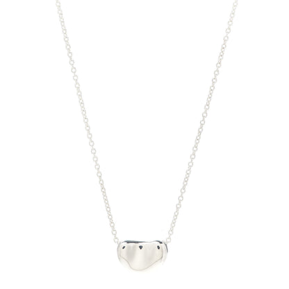 Tiffany Sterling Silver 12mm Elsa Peretti Bean Pendant Necklace 1 of 5