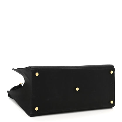 Fendi X VERSACE Cotton Canvas Cuoio Romano Fendace Logo Embroidered Signature Shopping Tote Black Gold 3 of 10
