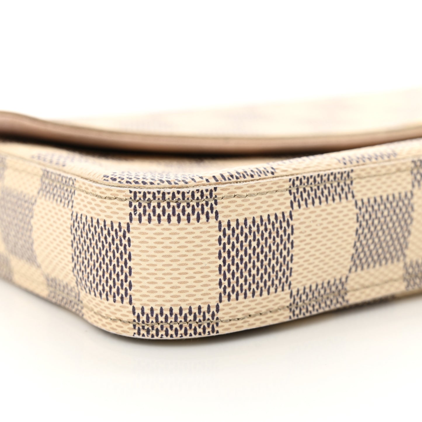 Damier Azur Pochette Felicie Chain Wallet Rose Ballerine