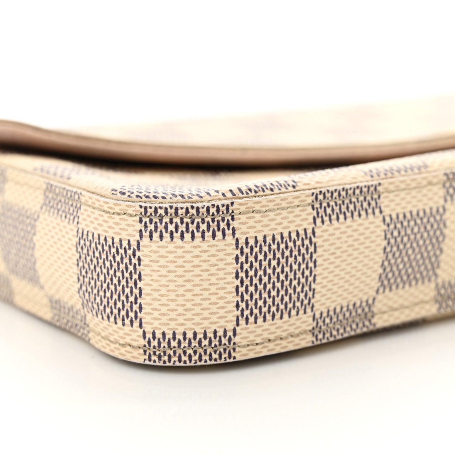 Louis Vuitton Damier Azur Pochette Felicie Chain Wallet Rose Ballerine 9 of 15