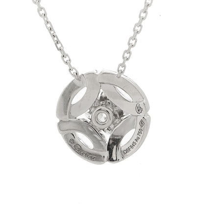 Cartier 18K White Gold Diamond .30ct Galanterie de Cartier Paved Pendant Necklace 5 of 5