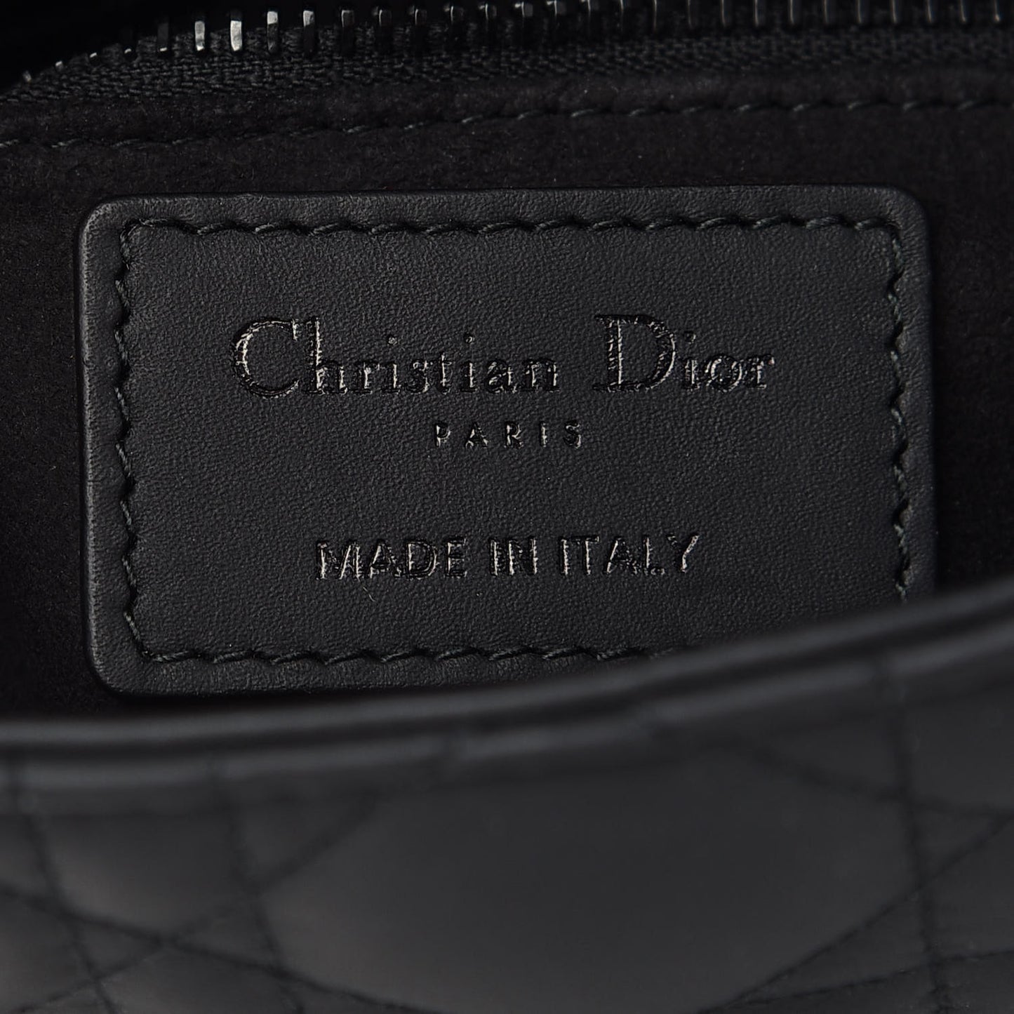 Ultra Matte Calfskin Cannage Mini Lady Dior Black