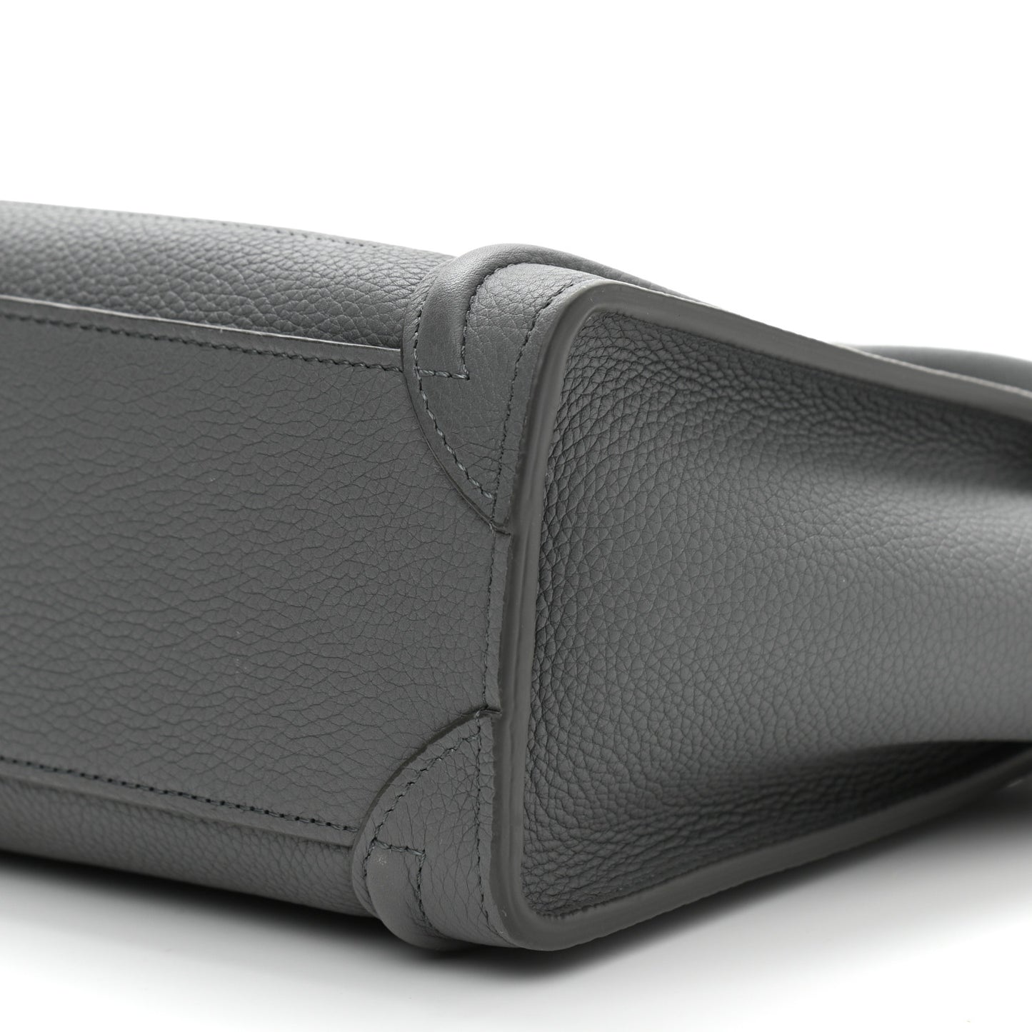 Baby Drummed Calfskin Nano Luggage Kohl