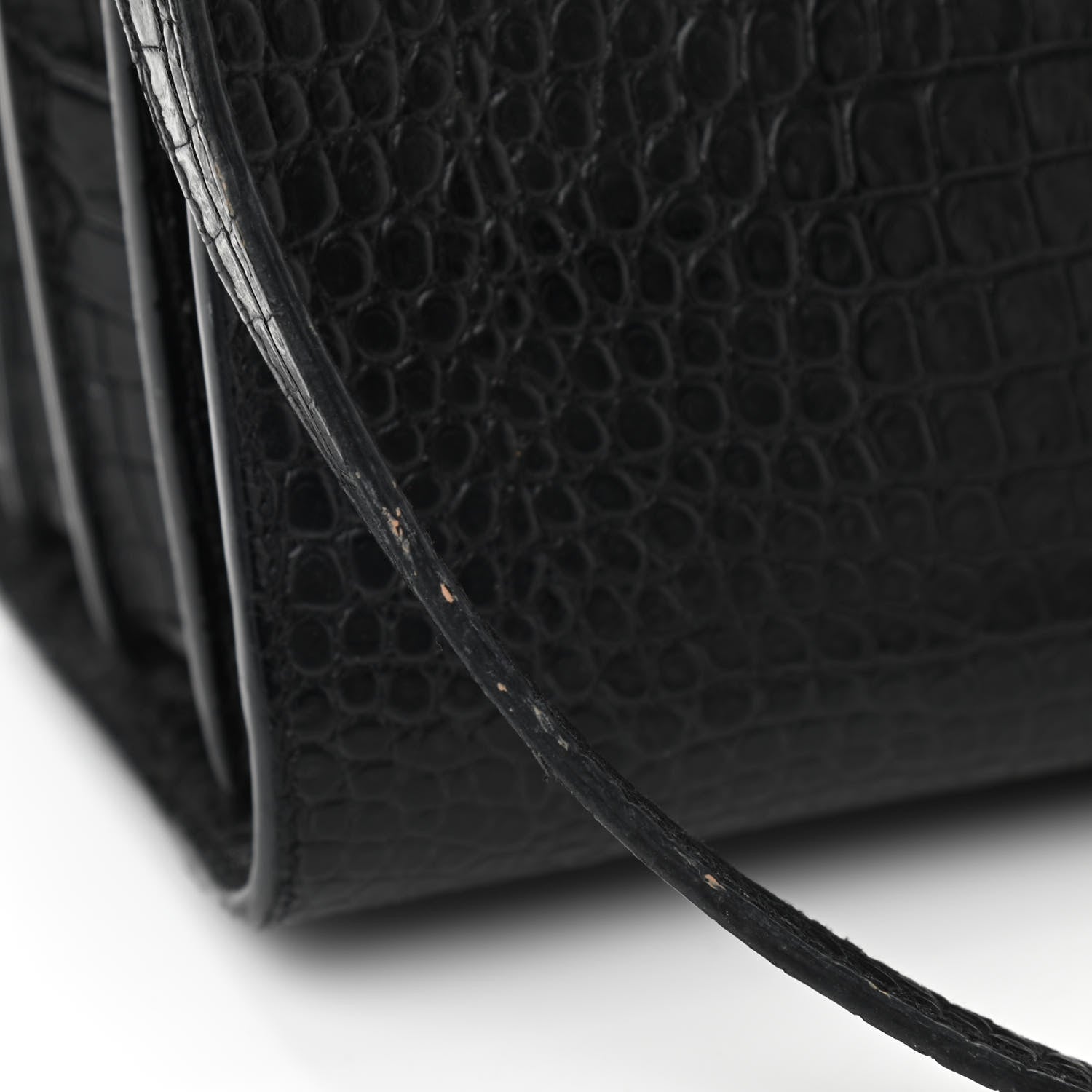 Saint Laurent Calfskin Crocodile Embossed Baby Sac De Jour Black 24 of 28