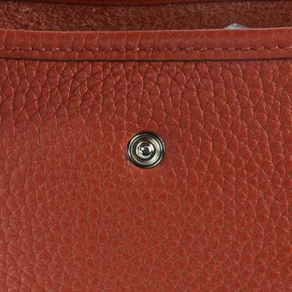 Hermes Taurillon Clemence Amazone Evelyne TPM Sienna 4 of 14