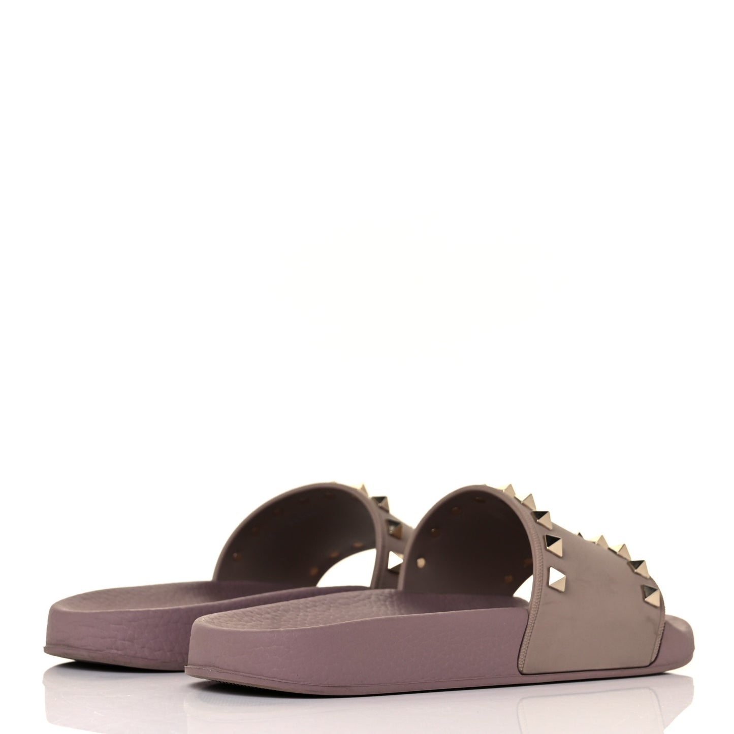 Rubber Rockstud Slide Sandals 37 Poudre