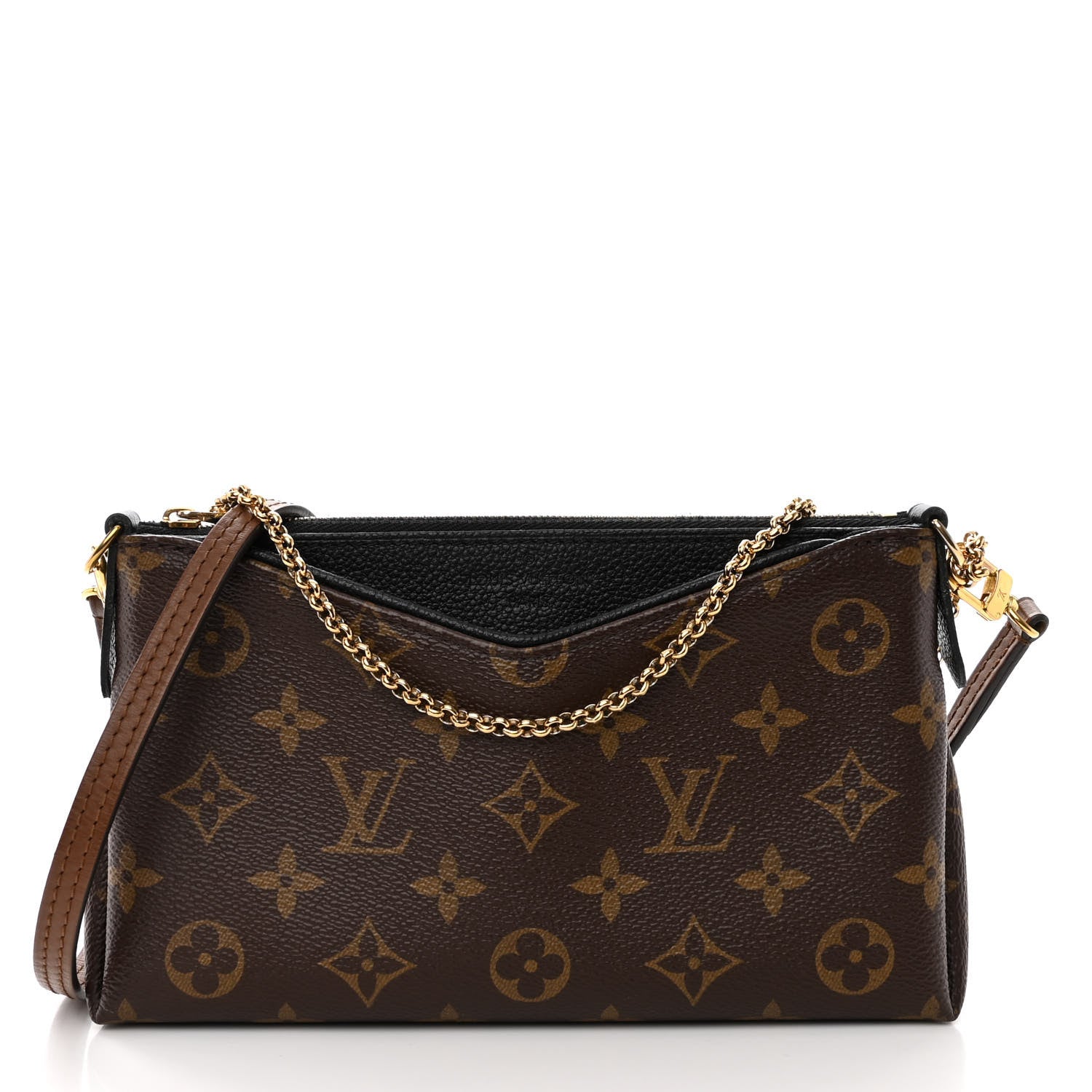 Louis Vuitton Monogram Pallas Clutch Black 1 of 9