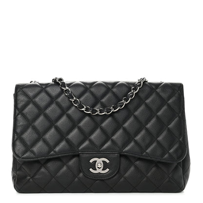 Chanel Caviar Quilted Jumbo Single Flap Black 1 of 10