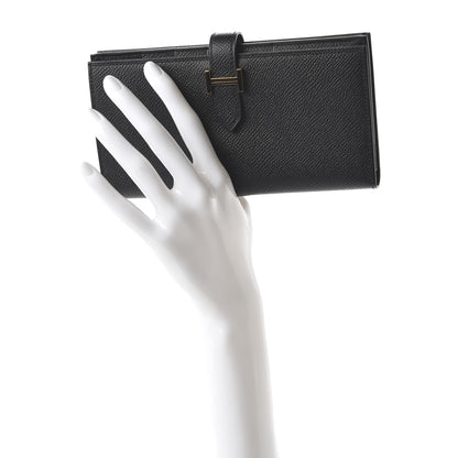 Hermes Epsom Bearn Gusset Wallet Black 2 of 10