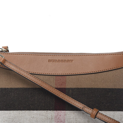 Burberry Mega Check Peyton Crossbody Clutch Bag Saddle Brown 11 of 11