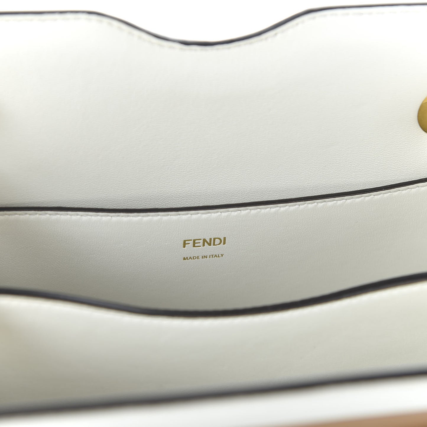 Vitello Glacier Karligraphy Pocket Shoulder Bag White Ice Black