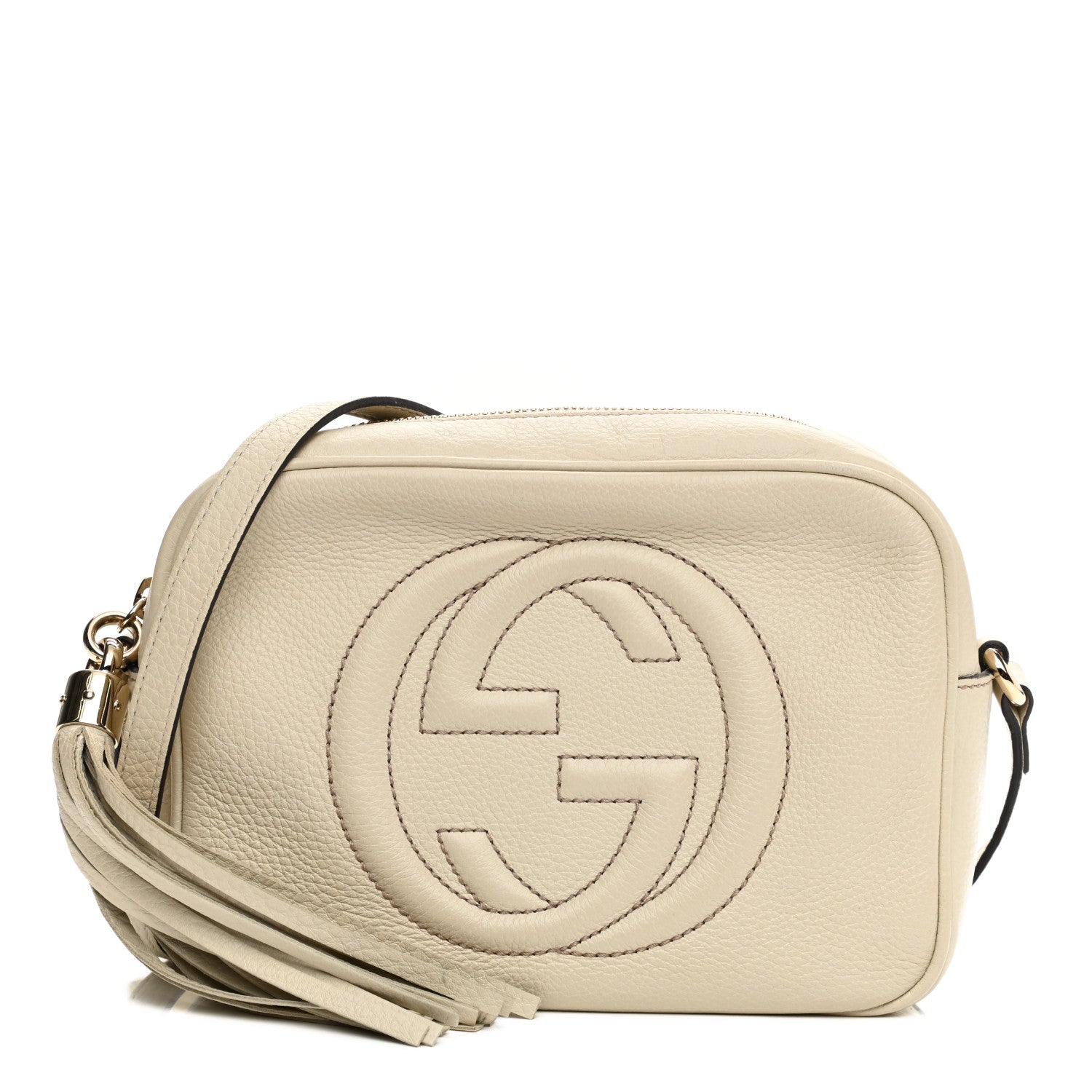 Gucci Pebbled Calfskin Small Soho Disco Bag Off White 1 of 11