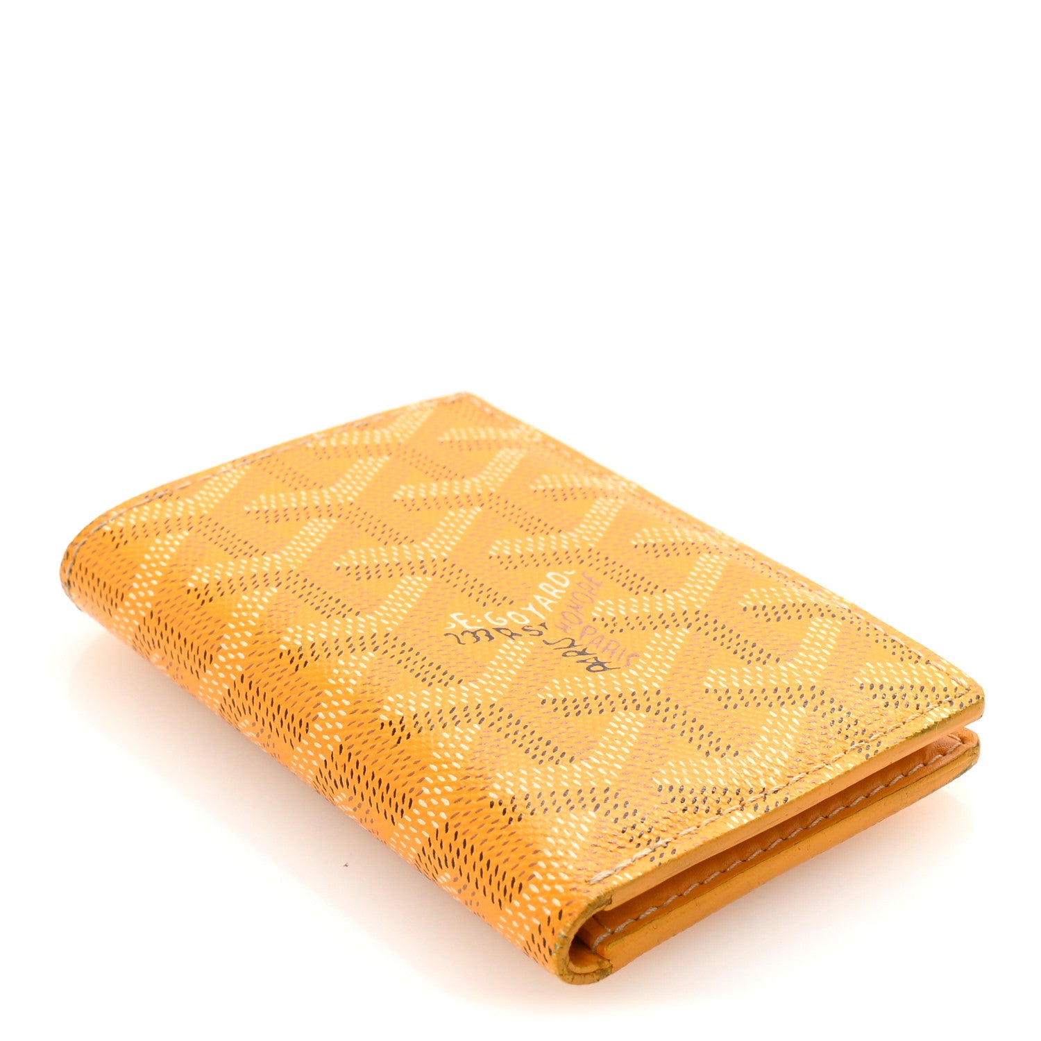Goyard Goyardine Saint Pierre Card Holder Yellow 1738354