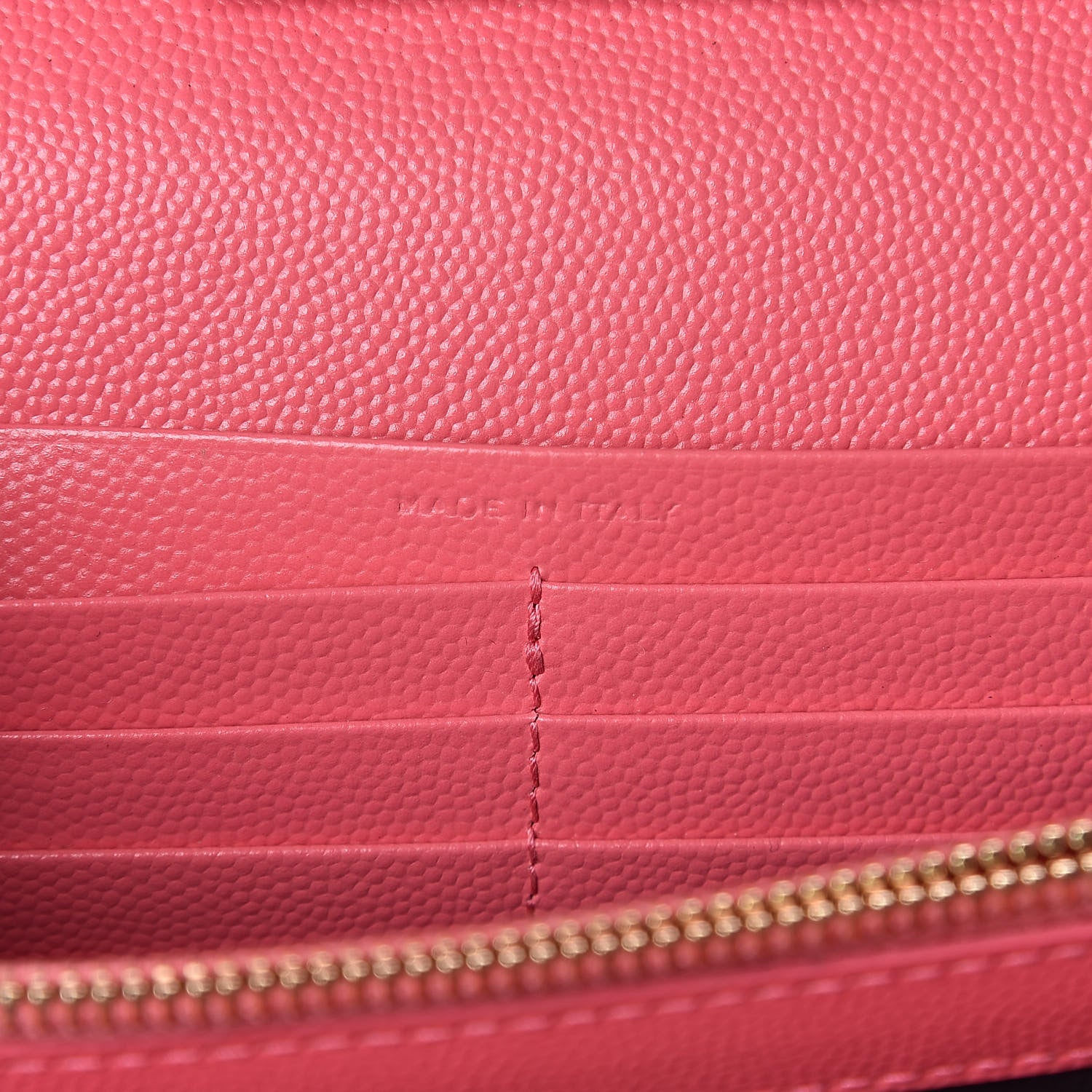 Saint Laurent Grain De Poudre Matelasse Chevron Monogram Chain Wallet Rose Clair 6 of 11