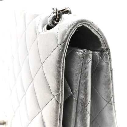 Chanel Metallic Lambskin Quilted Maxi Single Flap Silver 12 of 14
