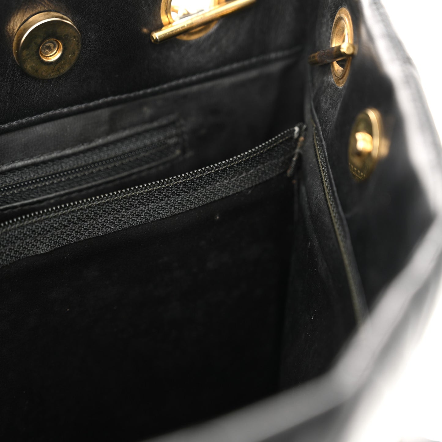 Lambskin Quilted Shopping Tote Black