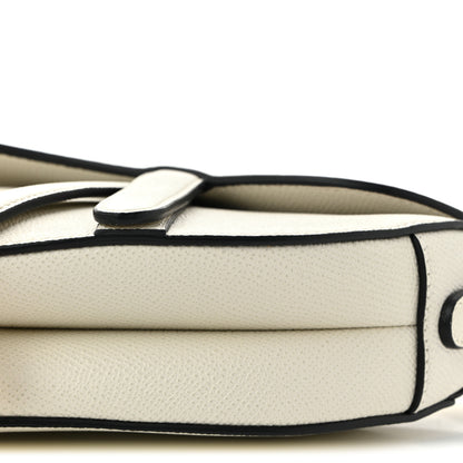 Christian Dior Grained Calfskin Mini Saddle Bag White 10 of 10