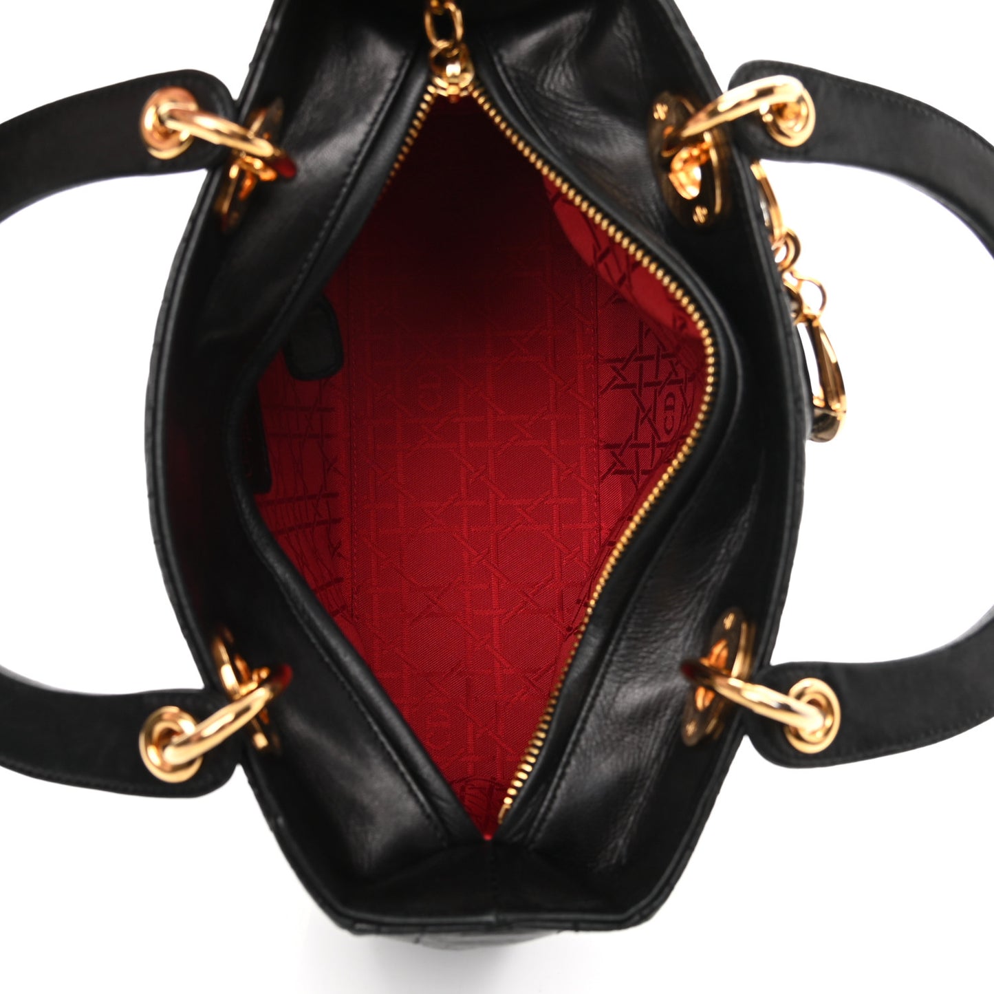 Lambskin Cannage Medium Lady Dior Black
