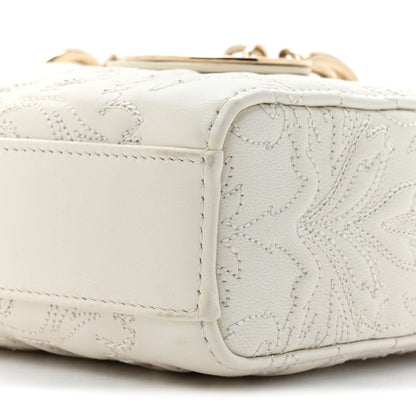 Christian Dior Calfskin Ornamental Embroidered Lady D-Joy White 8 of 15