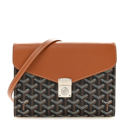 Goyard Goyardine Calfskin Chypre Wallet Pouch Black Gold 1 of 11