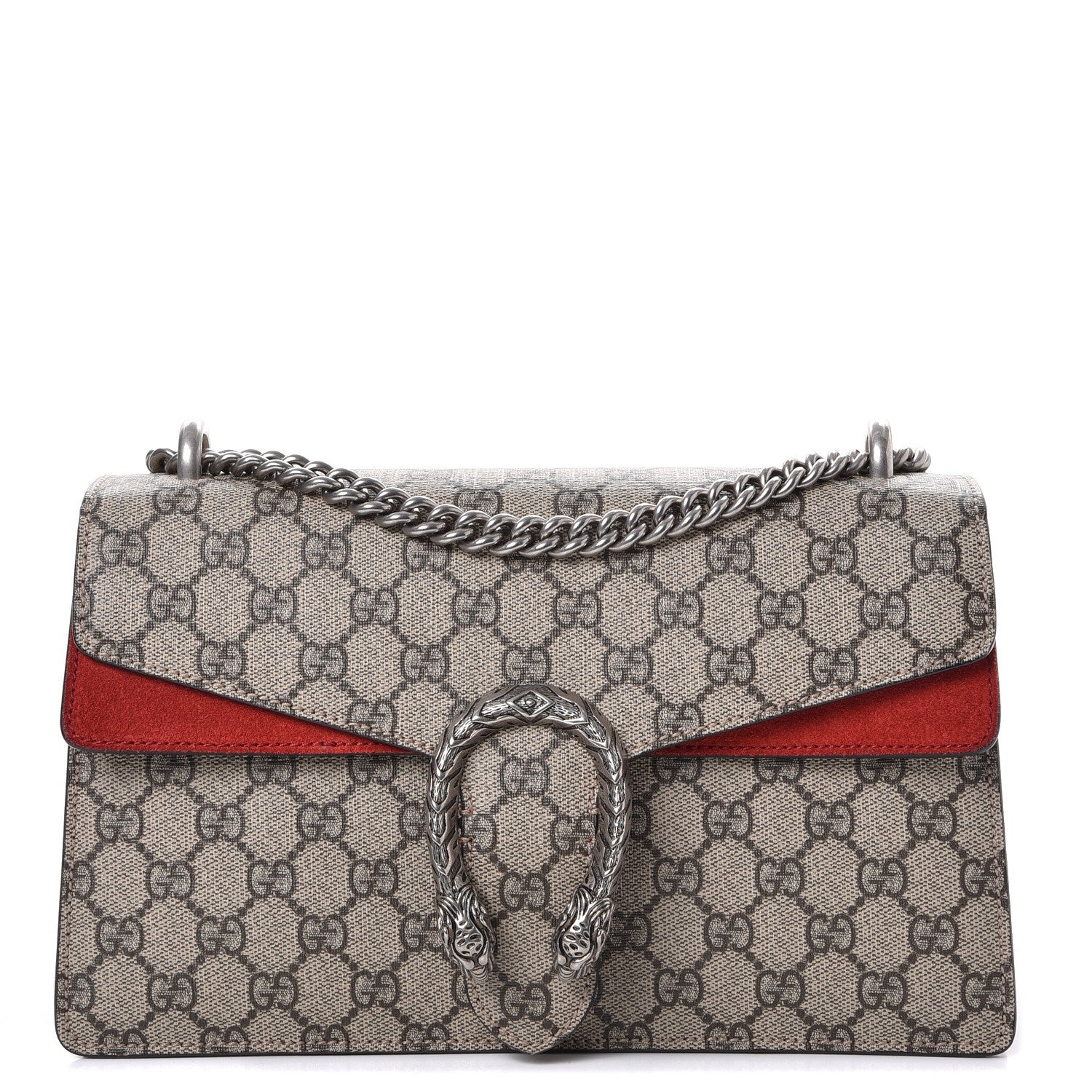 Gucci GG Supreme Monogram Small Dionysus Shoulder Bag Red 1 of 9