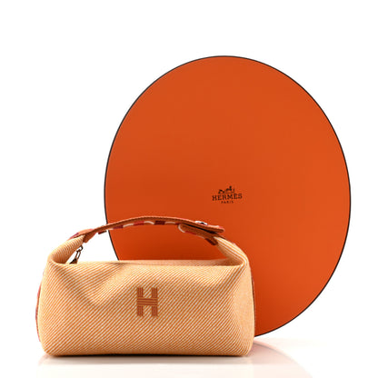Hermes Merino Wool Small Au Carre Bride-A-Brac Pouch Fauve 8 of 8