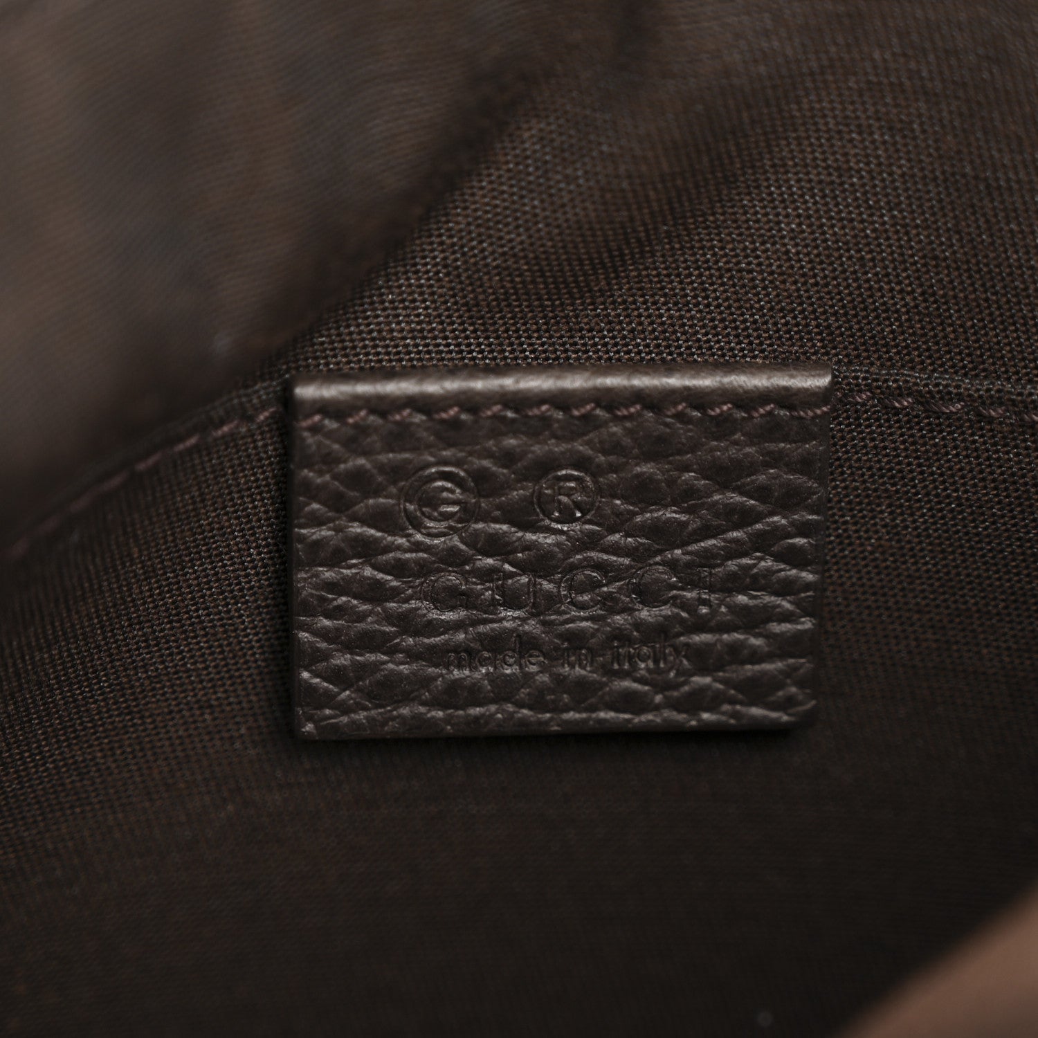 Gucci Monogram Calfskin Small Flat Messenger Bag Dark Brown 6 of 11