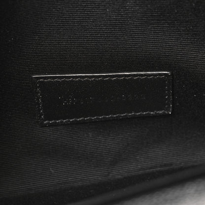 Saint Laurent Grain De Poudre Matelasse Chevron Monogram Envelope Clutch Black 7 of 7