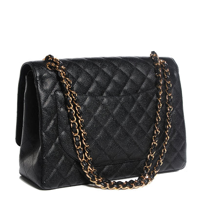Chanel Caviar Quilted Maxi Double Flap Black 3 of 8