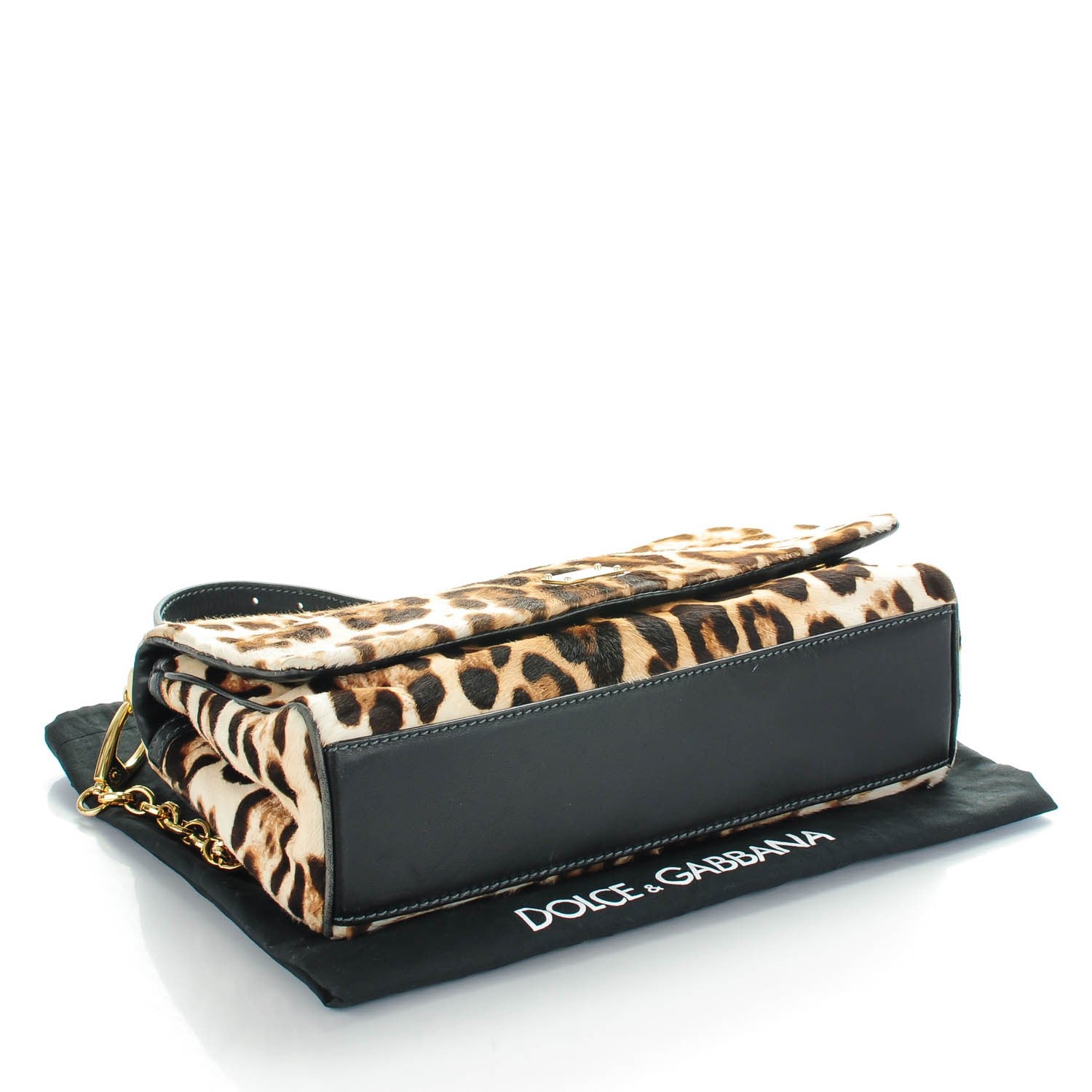 Dolce & Gabbana Calf Hair Leopard Print Small Miss Sicily Satchel 4 of 6