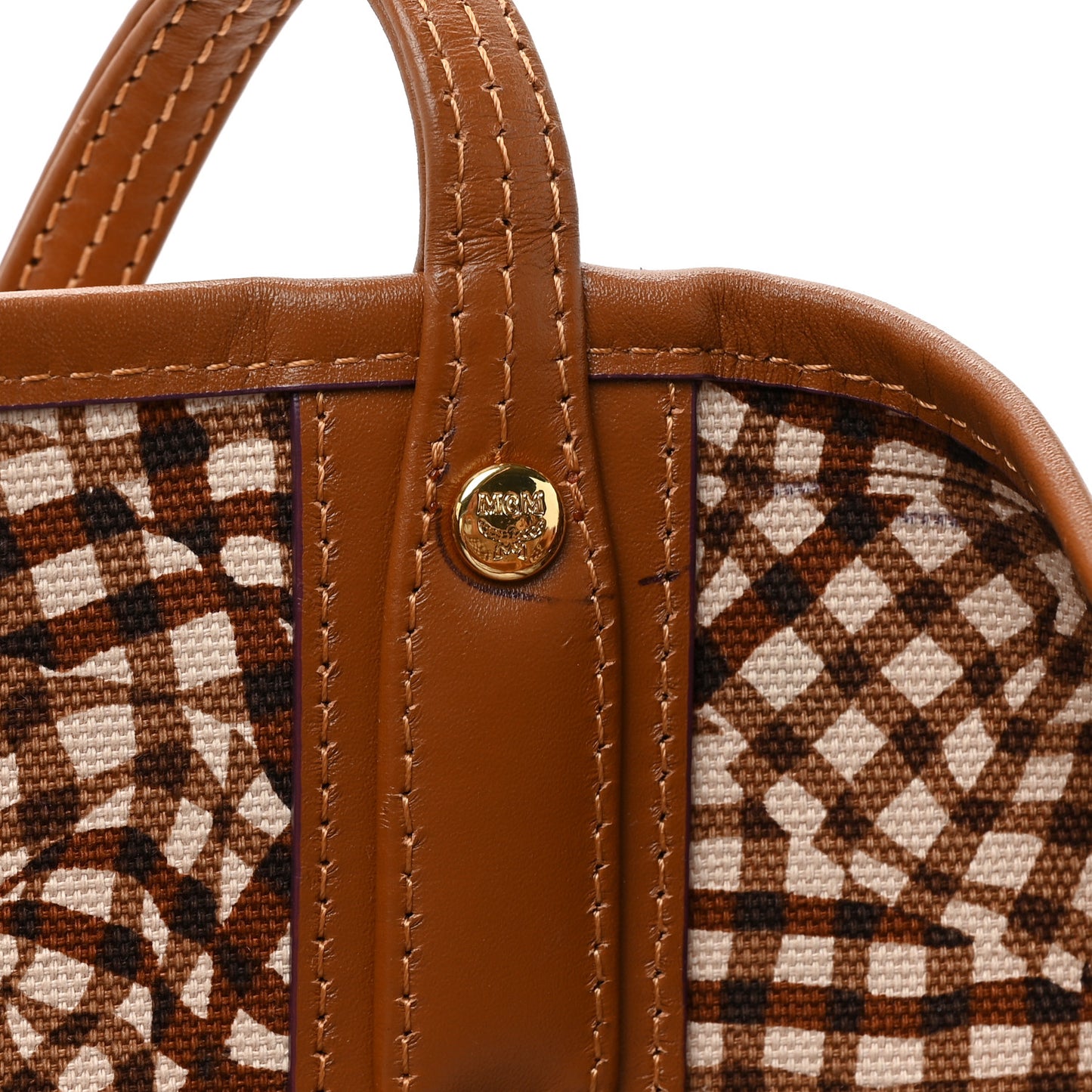 Visetos Medium Liz Reversible Shopper Tote Cognac