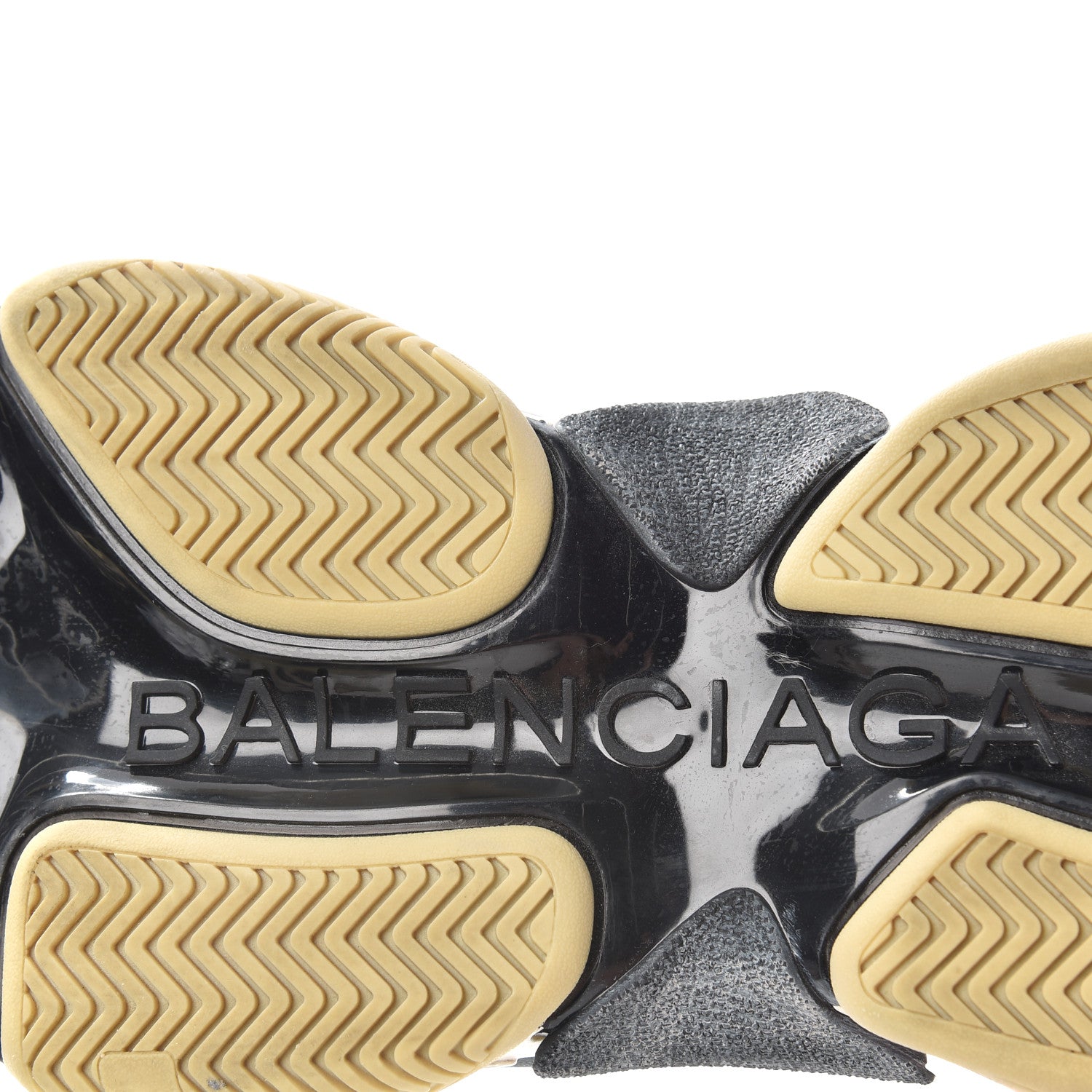 Balenciaga Mesh Nubuck Mens Triple S Sneakers 42 Black Argent 8 of 9