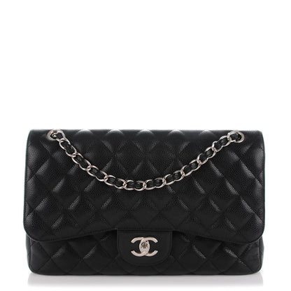 Chanel Caviar Quilted Jumbo Double Flap Black 1 of 9