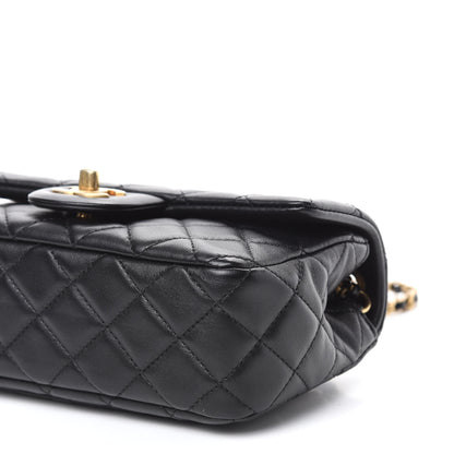 Chanel Lambskin Quilted Mini Rectangular Pearl Crush Flap Black 7 of 10
