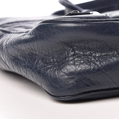 Balenciaga Agneau Classic Silver Hardware Hip Bleu Obscur 8 of 9
