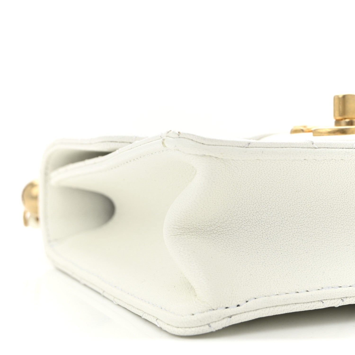 Chanel Goatskin Quilted Chic Pearls Flap White 9 of 10