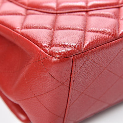 Chanel Caviar Quilted Maxi Double Flap Red 11 of 21