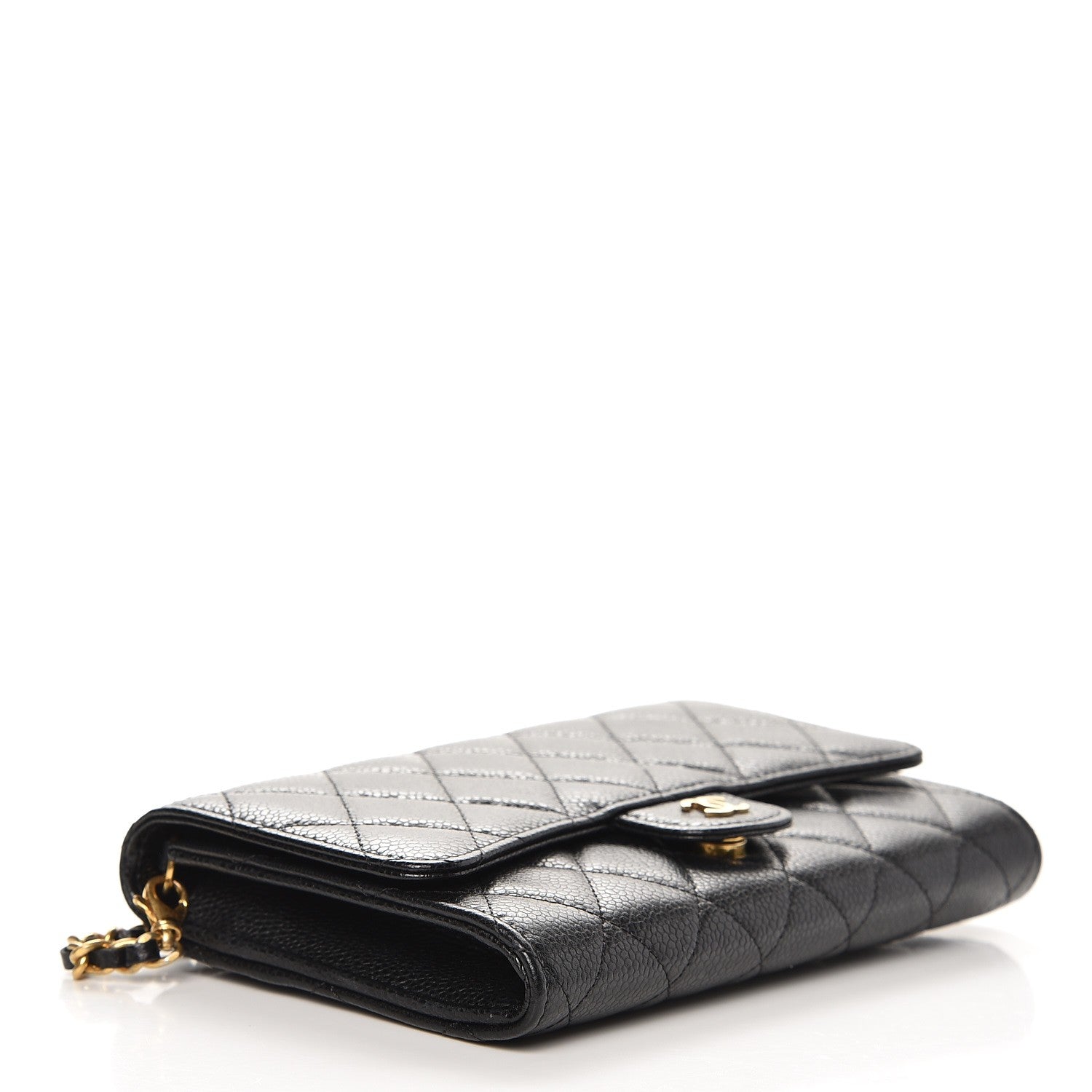 Chanel Caviar Quilted Wallet on Removable Chain Black 4 of 8