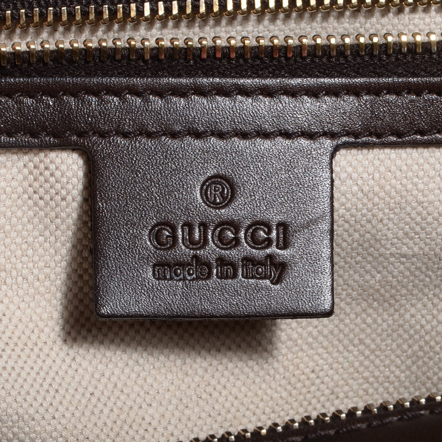 Gucci Monogram Selleria Calfskin Vintage Web Medium Boston Beige Ebony Cocoa 7 of 8