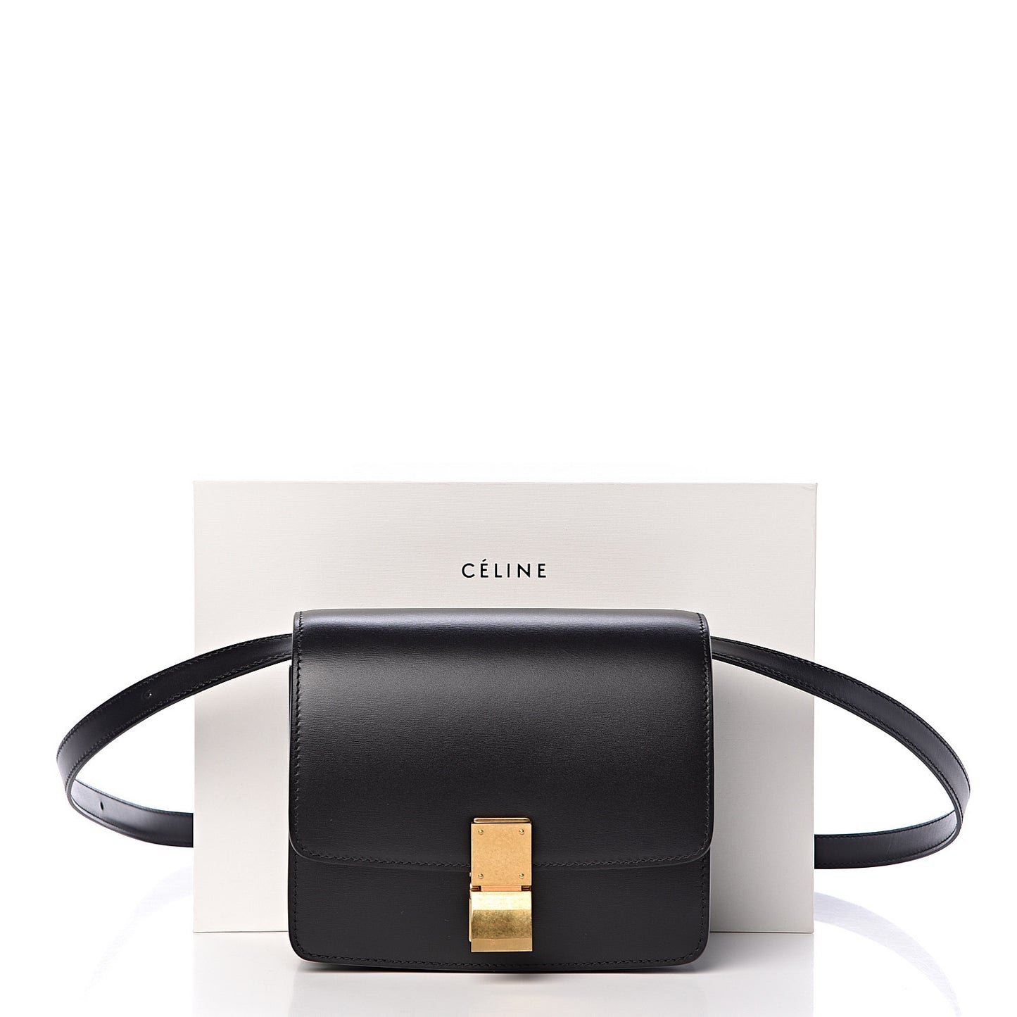 Box Calfskin Small Classic Box Flap Bag Black