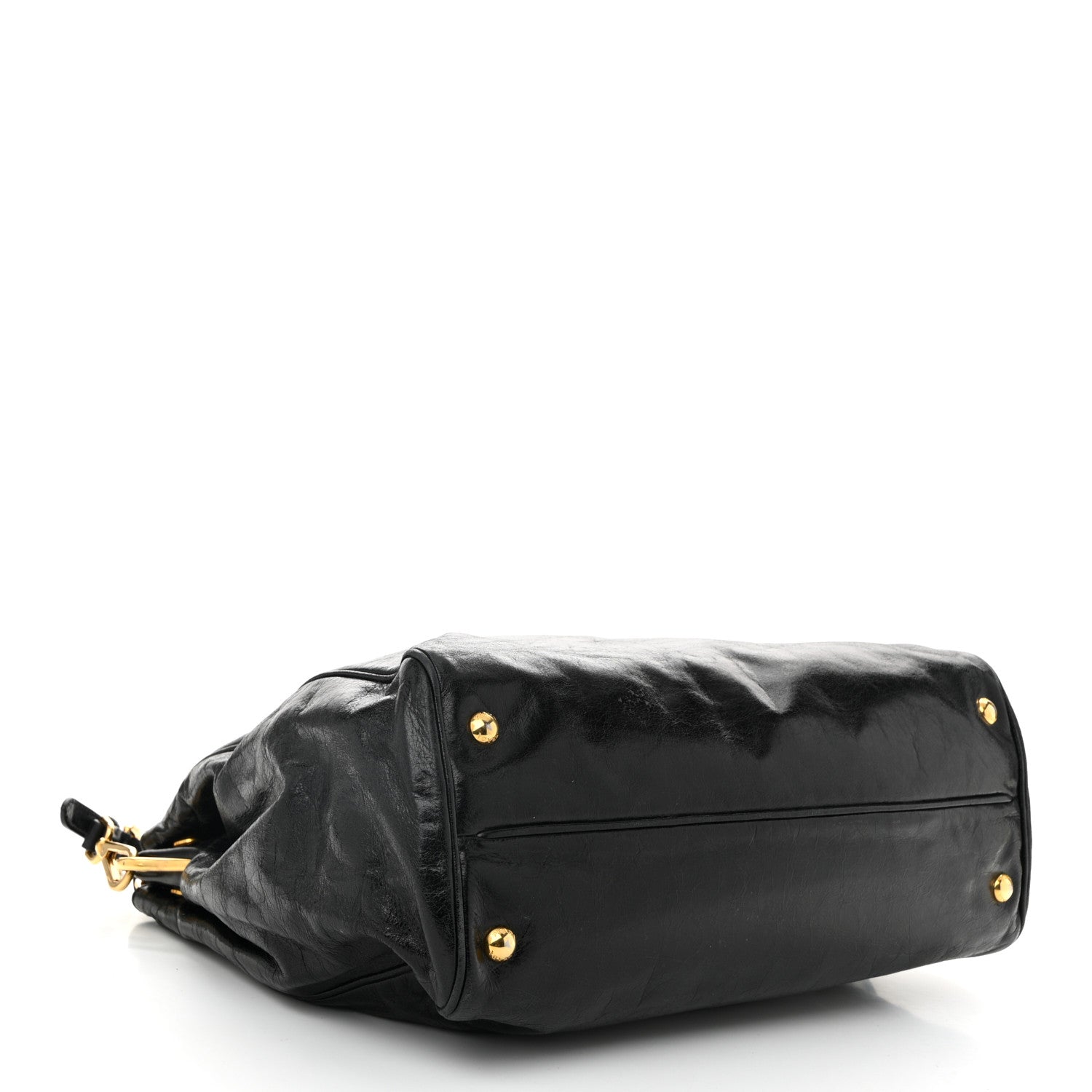 Prada Glace Calf Tote Black 4 of 12