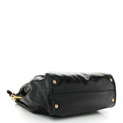 Prada Glace Calf Tote Black 4 of 12
