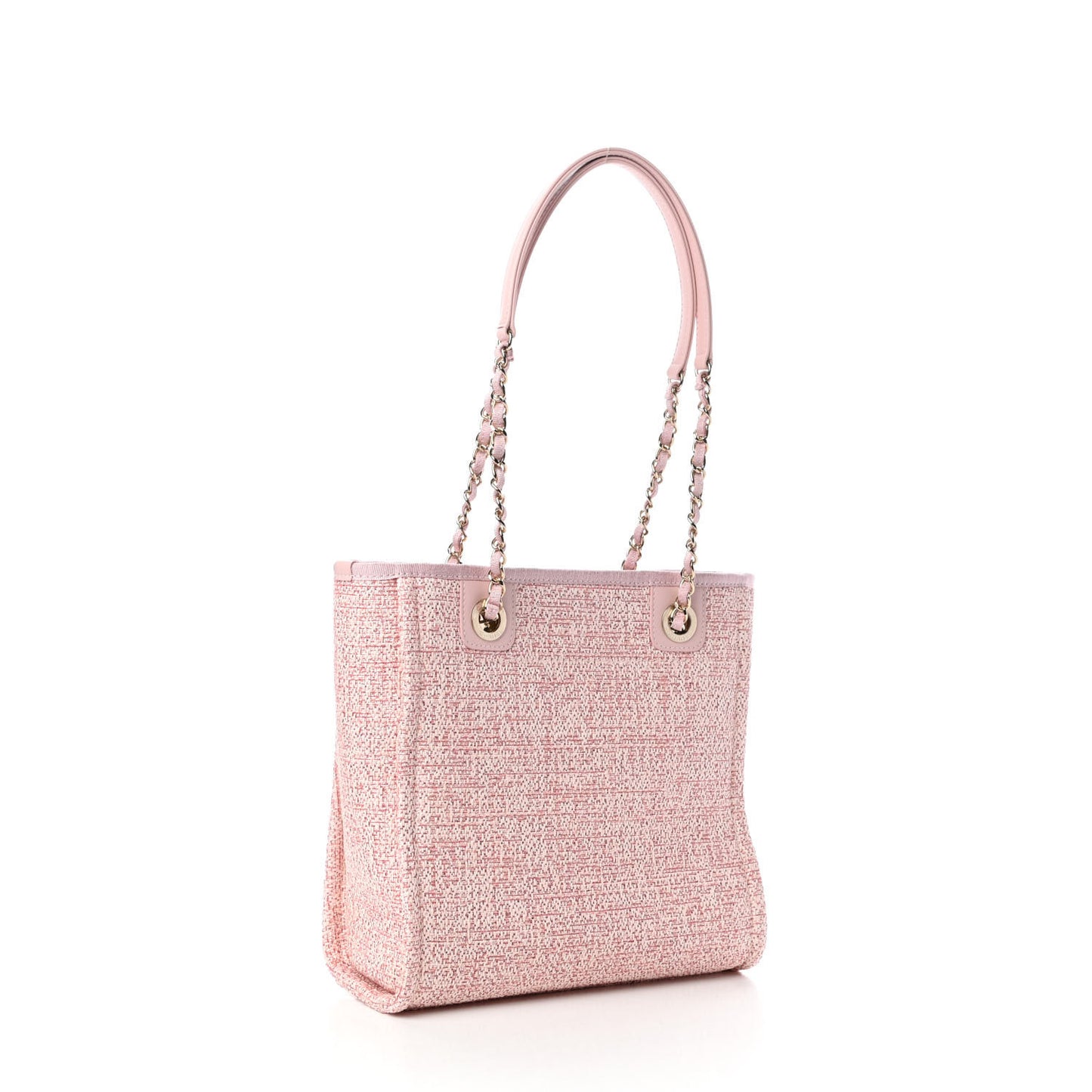 Lurex Boucle Mini Deauville Tote Pink