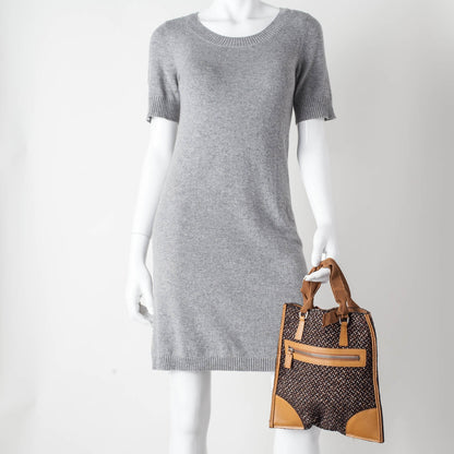 Prada Tweed Leather Tote 2 of 8