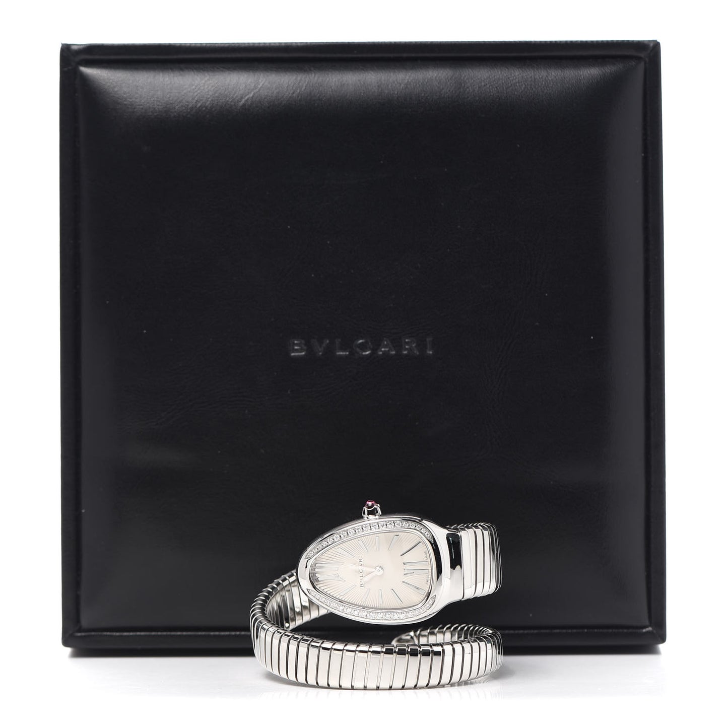 Stainless Steel Diamond Bezel 35mm Serpenti Tubogas Quartz Watch
