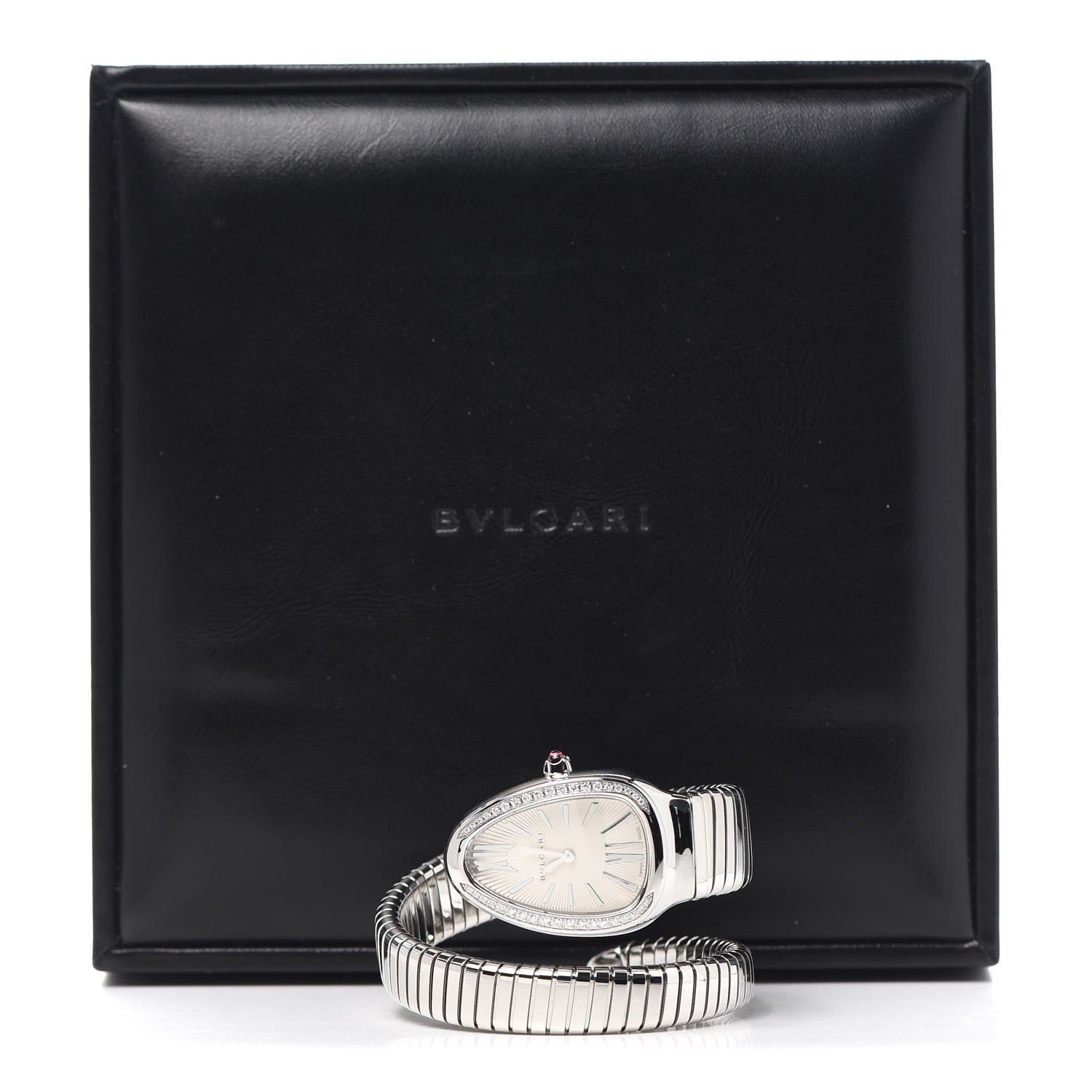 Bulgari Stainless Steel Diamond Bezel 35mm Serpenti Tubogas Quartz Watch 6 of 6