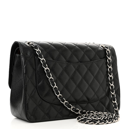 Chanel Caviar Quilted Jumbo Double Flap Black 3 of 12