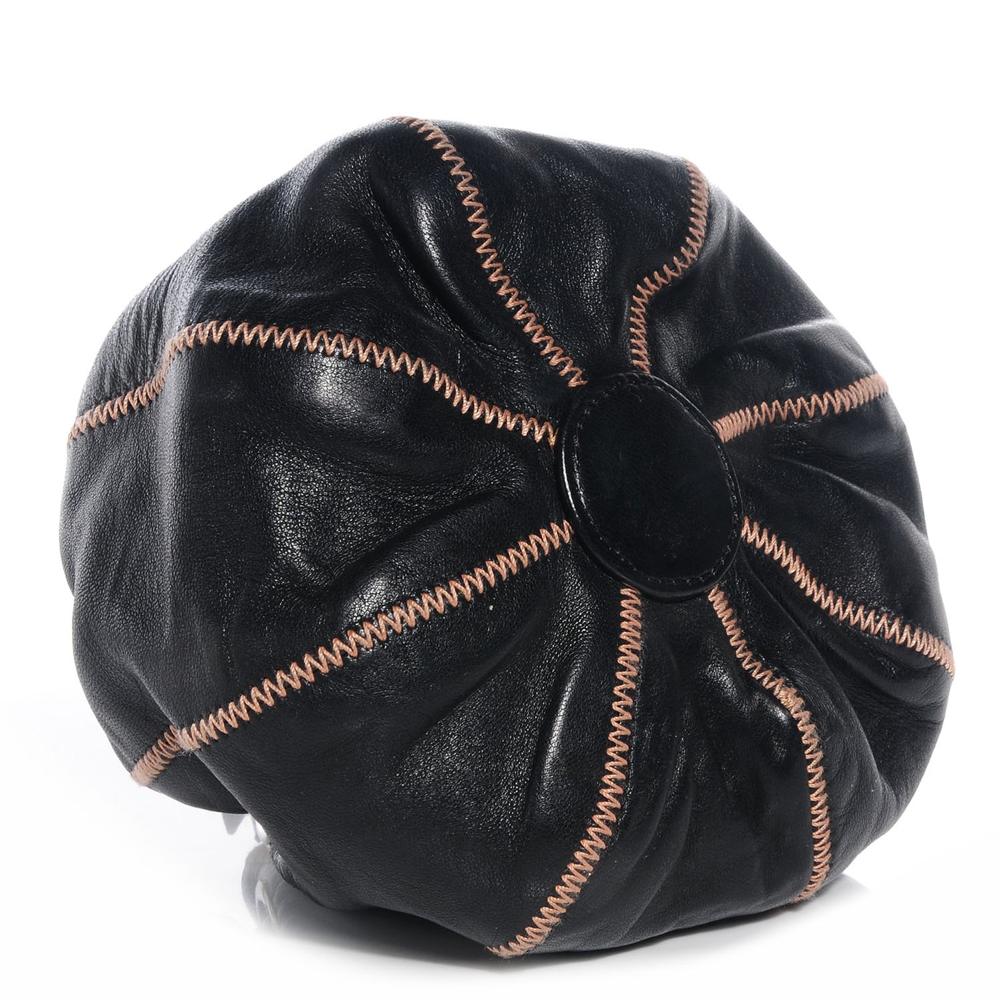 Lambskin Satin Reversible Mini Sac Cordon Black Peach
