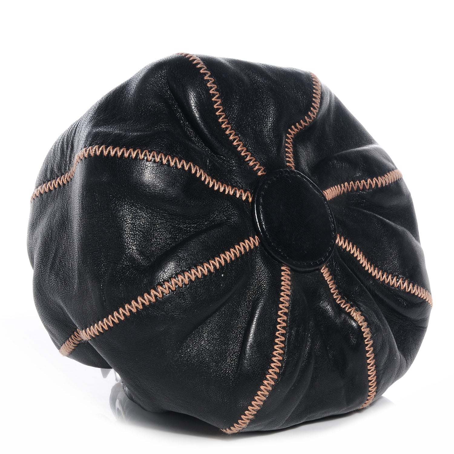Chanel Lambskin Satin Reversible Mini Sac Cordon Black Peach 4 of 7