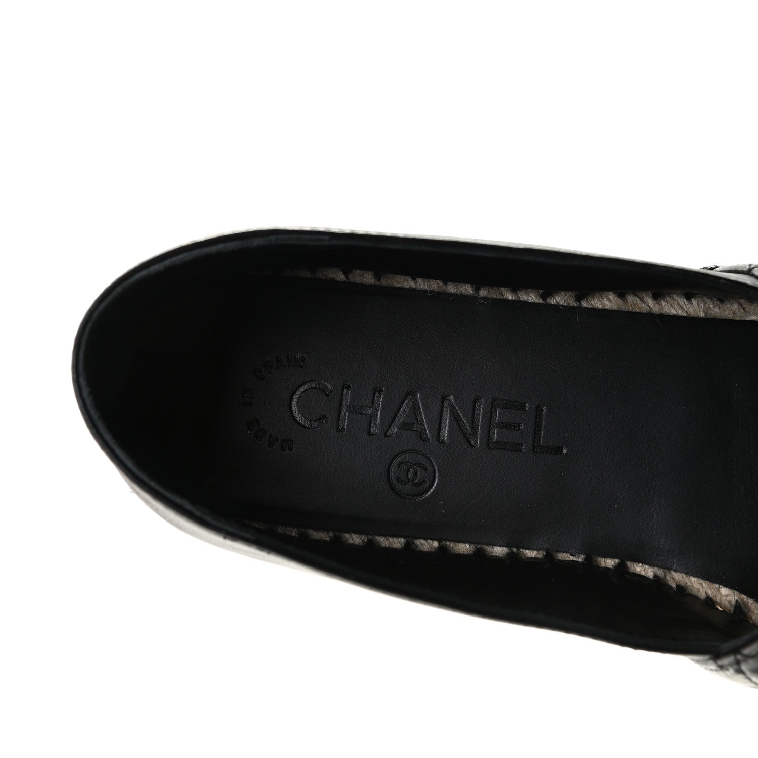 Chanel Lambskin Quilted CC Espadrilles 39 Black 4 of 10